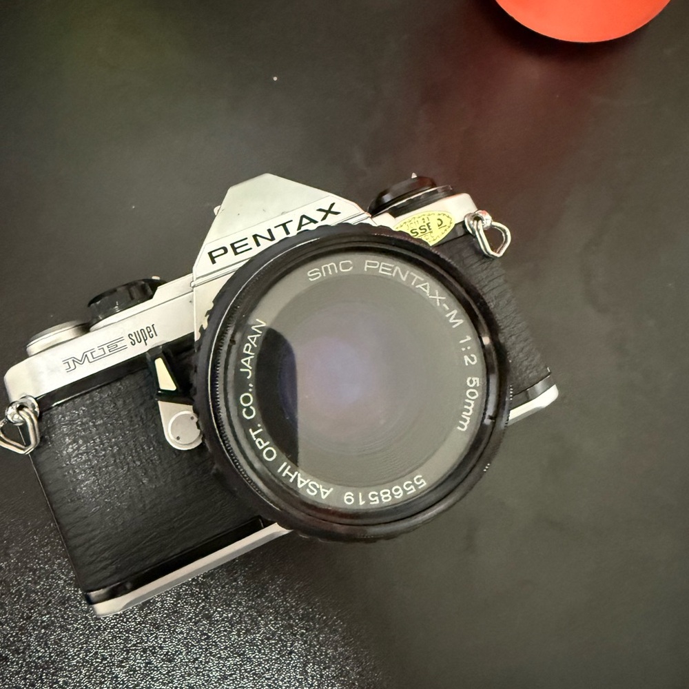 Pentax ME SUPER Black and Silver Film Camera with Classic SLR Design